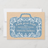 Bachelorette reisroute Meisjes Bagage Weekend Kaart (Voorkant)