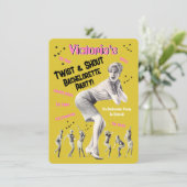 Bachelorette Retro 60's Dance Party Kaart (Staand voorkant)