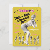 Bachelorette Retro 60's Dance Party Kaart (Voorkant)