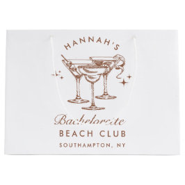 Bachelorette Retro Bruine Cocktail Groot Cadeauzakje