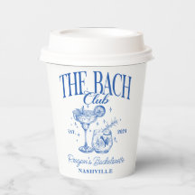 Bachelorette Retro Cocktail Blauw Aangepast