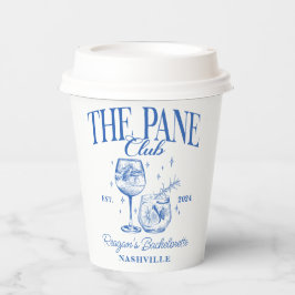 Bachelorette Retro Cocktail Blauw Aangepast Papieren Bekers