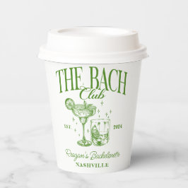 Bachelorette Retro Cocktail Groen Custom Papieren Bekers