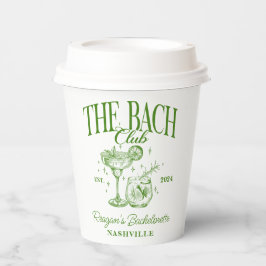Bachelorette Retro Cocktail Groen Custom Papieren Bekers