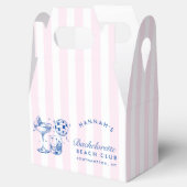 Bachelorette Retro Disco Cocktail blauw & roze Bedankdoosjes (Geopend)