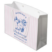 Bachelorette Retro Disco Cocktail blauw & roze Groot Cadeauzakje (Achterkant Gekanteld)