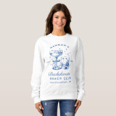 Bachelorette Retro Modern Minimalist Bridesmaid Trui (Voorkant volledig)