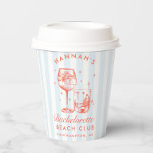 Bachelorette Retro Moderne Blauwe & Rode Strepen