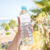 Bachelorette Retro Moderne Marine & Roze Gepersona Waterfles Etiket