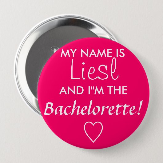 Bachelorette Ronde Button 4,0 Cm (Voorkant /achterkant)