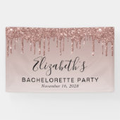 Bachelorette Roos Gold Glitter Spandoek (Horizontaal)