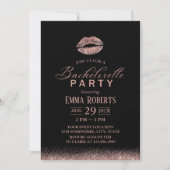 Bachelorette Roos Gold Lips Modern Glitter Kaart (Voorkant)