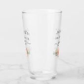 Bachelorette roos goudflorale eucalyptuspartij glas (Links)