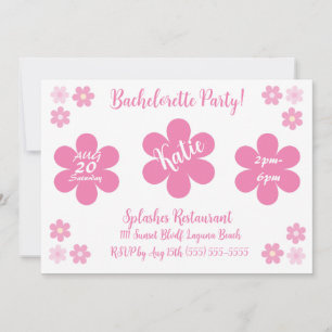 Bachelorette- Roze Bloem Glam- Kaart