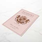 Bachelorette: roze en Roos Gold Passport Folie Uitnodiging (Gedraaid)