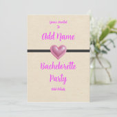 Bachelorette Roze Feest Kaart (Staand voorkant)