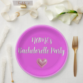 Bachelorette Roze Feest Papieren Bordje