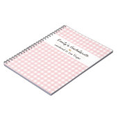 Bachelorette roze gingham patroon notitieboek (Linkerzijde)