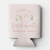 Bachelorette roze girale cocktailelegante florale  blikjeskoeler (Achterkant)