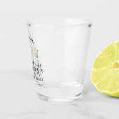 Bachelorette roze girale cocktailelegante florale  shot glas (Rechts)