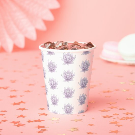 Bachelorette Roze Lotus Papieren Bekers (Insitu)