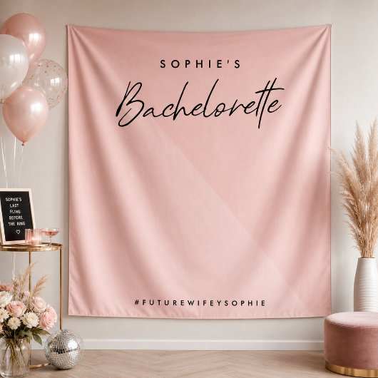 Bachelorette Roze Roze | Minimaal Fotobackdrop Wandkleed