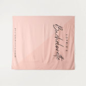 Bachelorette Roze Roze | Minimaal Fotobackdrop Wandkleed (Voorkant (horizontaal))