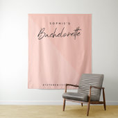 Bachelorette Roze Roze | Minimaal Fotobackdrop Wandkleed (In situ)