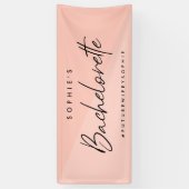 Bachelorette Roze Roze | Pastel Minimalistische Mo Spandoek (Verticaal)