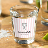 Bachelorette roze strepen | Custom Shot Glas