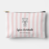 Bachelorette roze strepen | gepersonaliseerde gift etui (Voorkant)