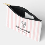 Bachelorette Roze Strepen | Persoonlijk Cadeau Etui (Open)