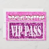 Bachelorette roze vip uitnodiging (Voorkant)