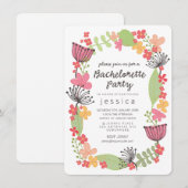 Bachelorette Rustic Floral Border Kaart (Voorkant / Achterkant)