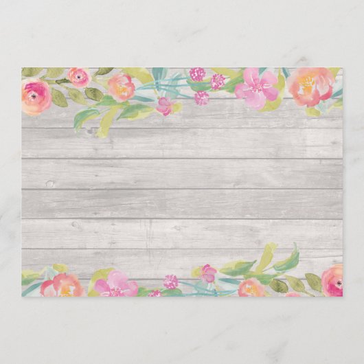 Bachelorette Rustic Vrijgezellenfeest Itinerary Co Programmakaart (Achterkant)