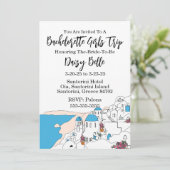 Bachelorette Santorini Meisjes Uitnodiging (Staand voorkant)