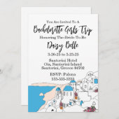 Bachelorette Santorini Meisjes Uitnodiging (Voorkant / Achterkant)