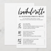 Bachelorette Scavenger foto jacht Game kaart (Voorkant / Achterkant)