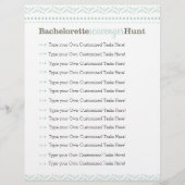 Bachelorette Scavenger Hunt Game Blue Tribal (Voorkant)