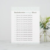 Bachelorette Scavenger Hunt Game Blue Tribal (Staand voorkant)