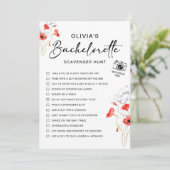 Bachelorette Scavenger Hunt Game Kaart (Staand voorkant)
