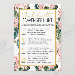 Bachelorette Scavenger Hunt game Kaart
