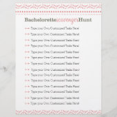 Bachelorette Scavenger Hunt Pink Tribal (Voorkant)