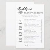 Bachelorette Scavenger Hunt vrijgezellenfeest game (Voorkant / Achterkant)