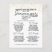 Bachelorette scavenger jaagt op de wedstrijd aankondigingskaart (Voorkant)