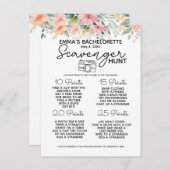 Bachelorette scavenger jaagt op de wedstrijd aankondigingskaart (Voorkant / Achterkant)