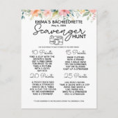 Bachelorette scavenger jaagt op de wedstrijd aankondigingskaart (Voorkant)