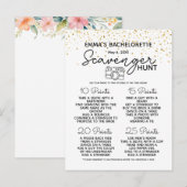 Bachelorette scavenger jaagt op de wedstrijd aankondigingskaart (Voorkant / Achterkant)