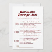 Bachelorette scavenger jachtspel, bachelorette gam kaart (Voorkant)