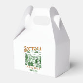 bachelorette scottsdale retro desert custom date bedankdoosjes (Voorkant Zijde)